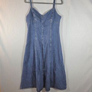 Womens Denim Spaghetti Strap Dress Size Medium NWOT